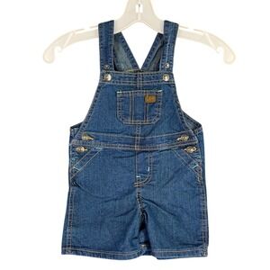 Lee Farmer Chore Overalls Baby 24M Blue‎ Cotton Denim Adjustable Shorts